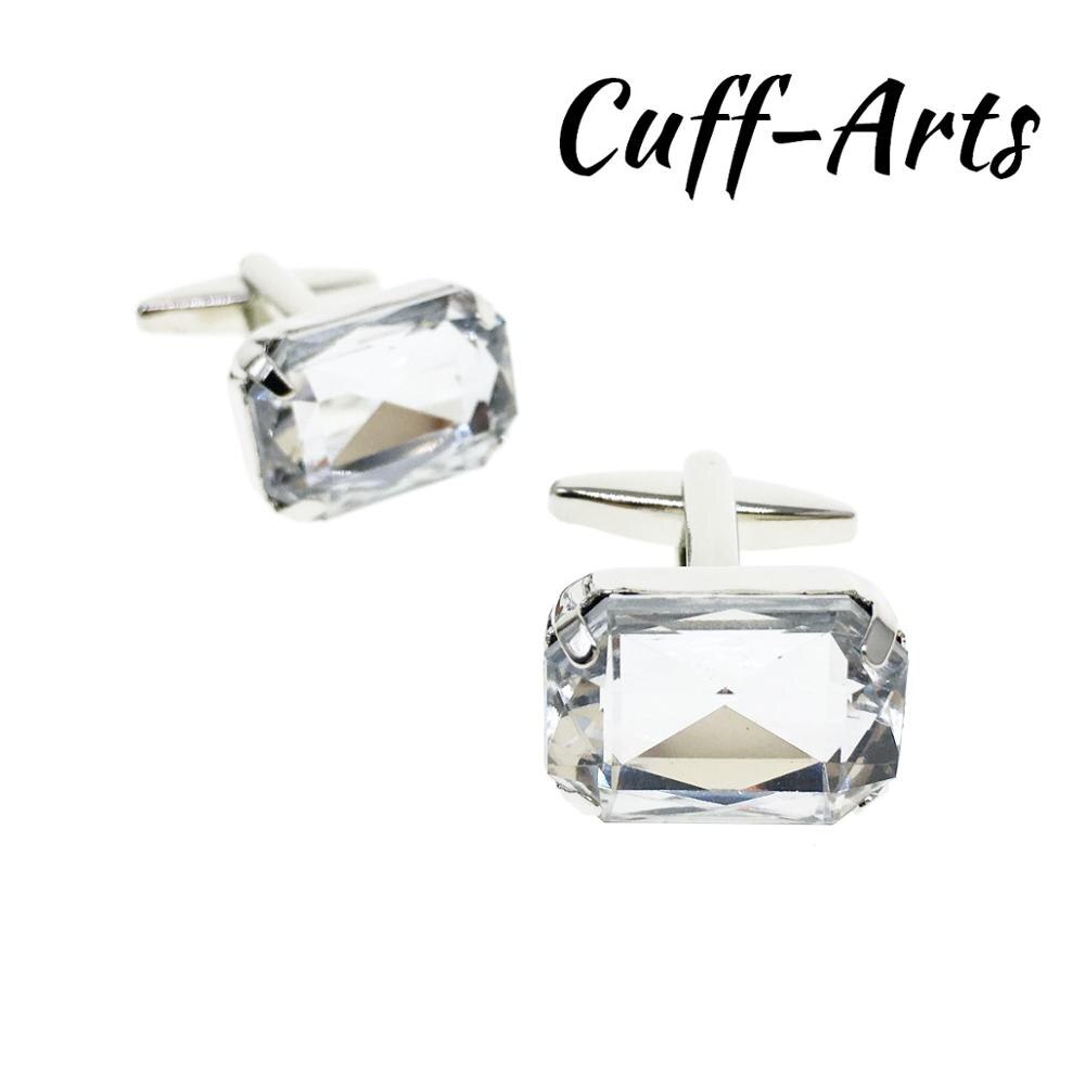 Boutons de manchette pour hommes, boutons de manchette en cristal, bijoux de couleur, boutons de manchette de chemise pour hommes, marque de luxe, boutons en cristal acrylique par cuffarts: C20142a