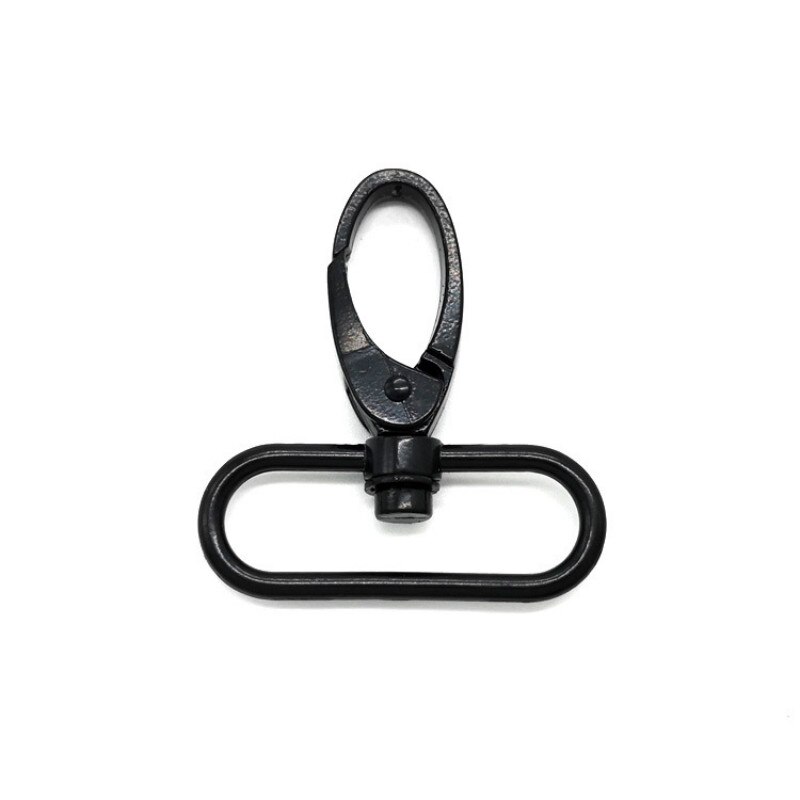 Black Metal Carabiner Snap Buckle Hook For Keychain Diy Bag Key Ring Handbag Hardware Accessories 38mm