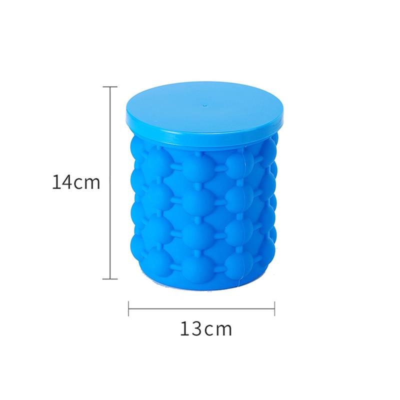 Portable 2 En 1 Grand Seau à Glace En Silicone Moule Avec Couvercle Gain Glaçons Outils Pour La Cuisine Partie Barware magique seau à glace