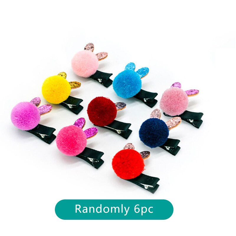 6 pz/impostato per Bambini bella Ragazze stella Animale Capelli Della Principessa Pinze Accessori per Capelli Carino Bambini Del Fiore Del Merletto Barrette Forcelle: casuale 6pezzi