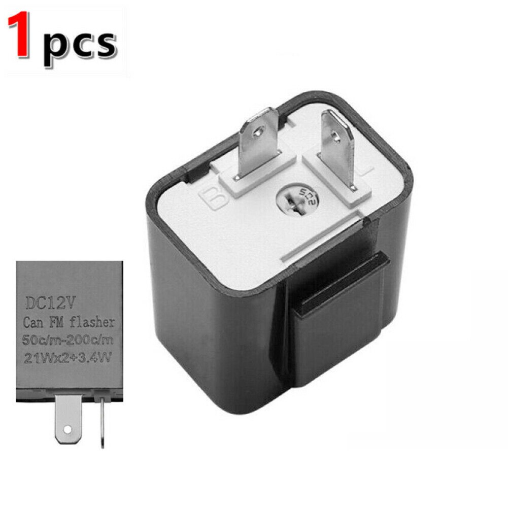 Turn Signal Relay Durable LED Flasher Relay Speed Adjustable Black