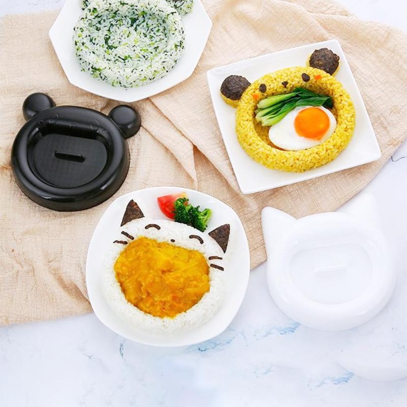 5 st söt tecknad kattbjörn sushi nori ris mögel dekor skärare bento maker smörgås diy verktyg köksutrustning