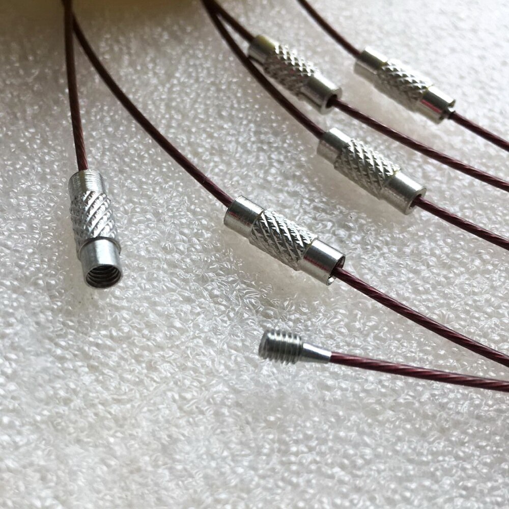 Torquímetro de fio de aço inoxidável, 1mm fino colar de fivela turnfivela torques aprovação 45cm