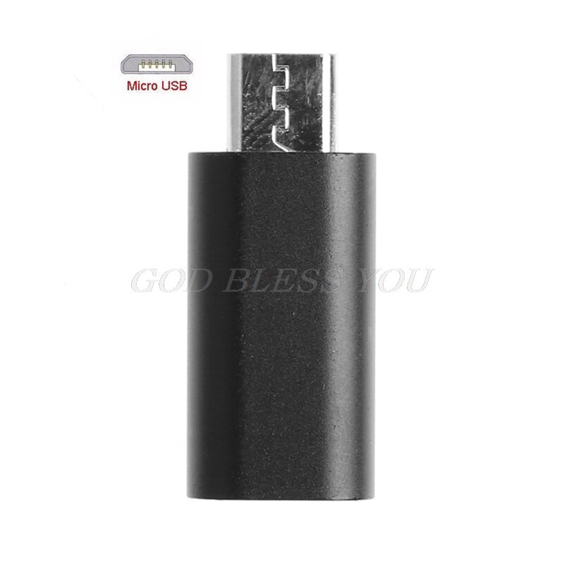 8-Pin For Lightning Female To Micro USB Male Adapter Converter For Android Phone: Black