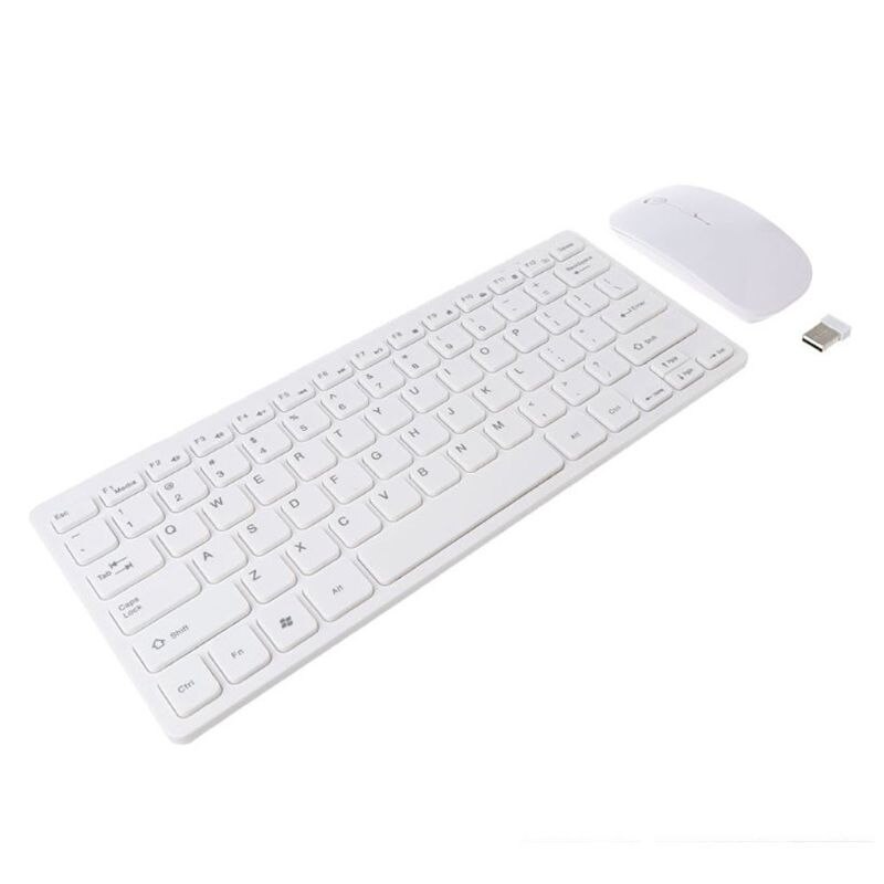 Wireless 2.4GHz Mini Keyboard Ultra-Thin Mouse Mice Set for Desktop Laptop