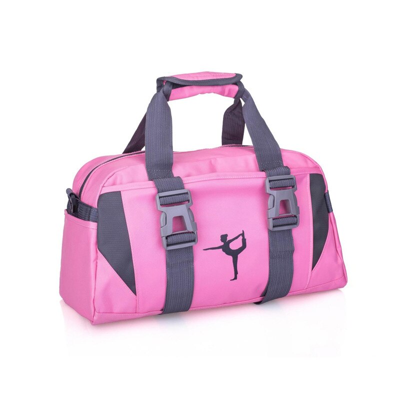 Unisex Draagbare Outdoor Sport Gym Training Yoga Tas Cilindrische Schoudertas Multifunctionele Pakket Reizen Wandelen Handtas: Bpink