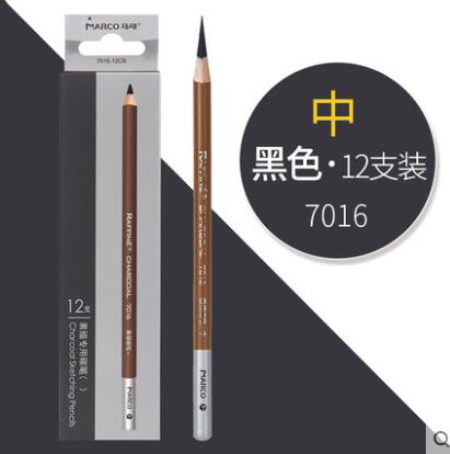 Kohlenstoff Stift Markieren Bleistift Skizze Holzkohle Bleistifte einstellen Kunst Malerei Lieferungen Hand-gemalt Weich Mittel Hart Kohlenstoff Stifte: 7