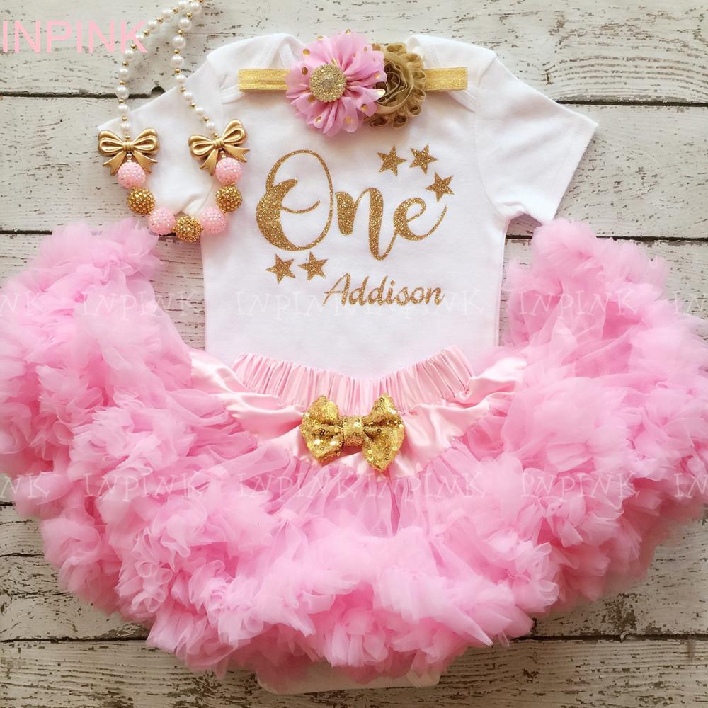 Inpink Bambino Chunky Bubblegum Collana Variopinta + Gold Bow Borda La Collana per Le Ragazze Giocattolo per Bambini