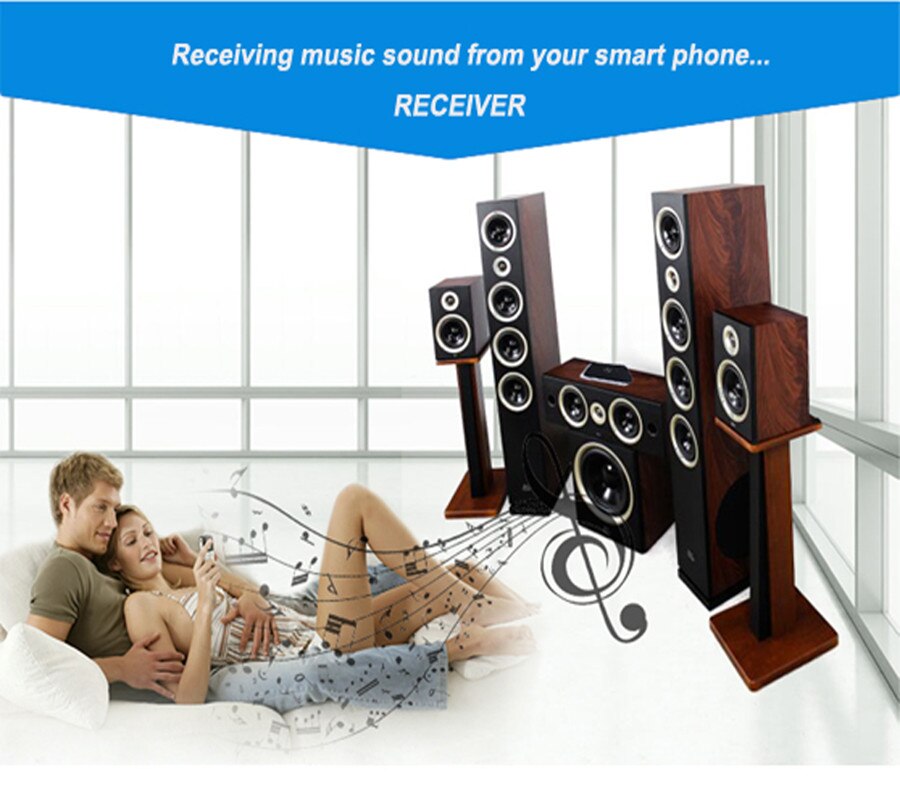 B6 Bluetooth Audio Transmitter Receiver Wireless 4.0 Hifi A2DP Aux 3.5mm Music Adapter for Tablet Speaker TV Smart PC MP3