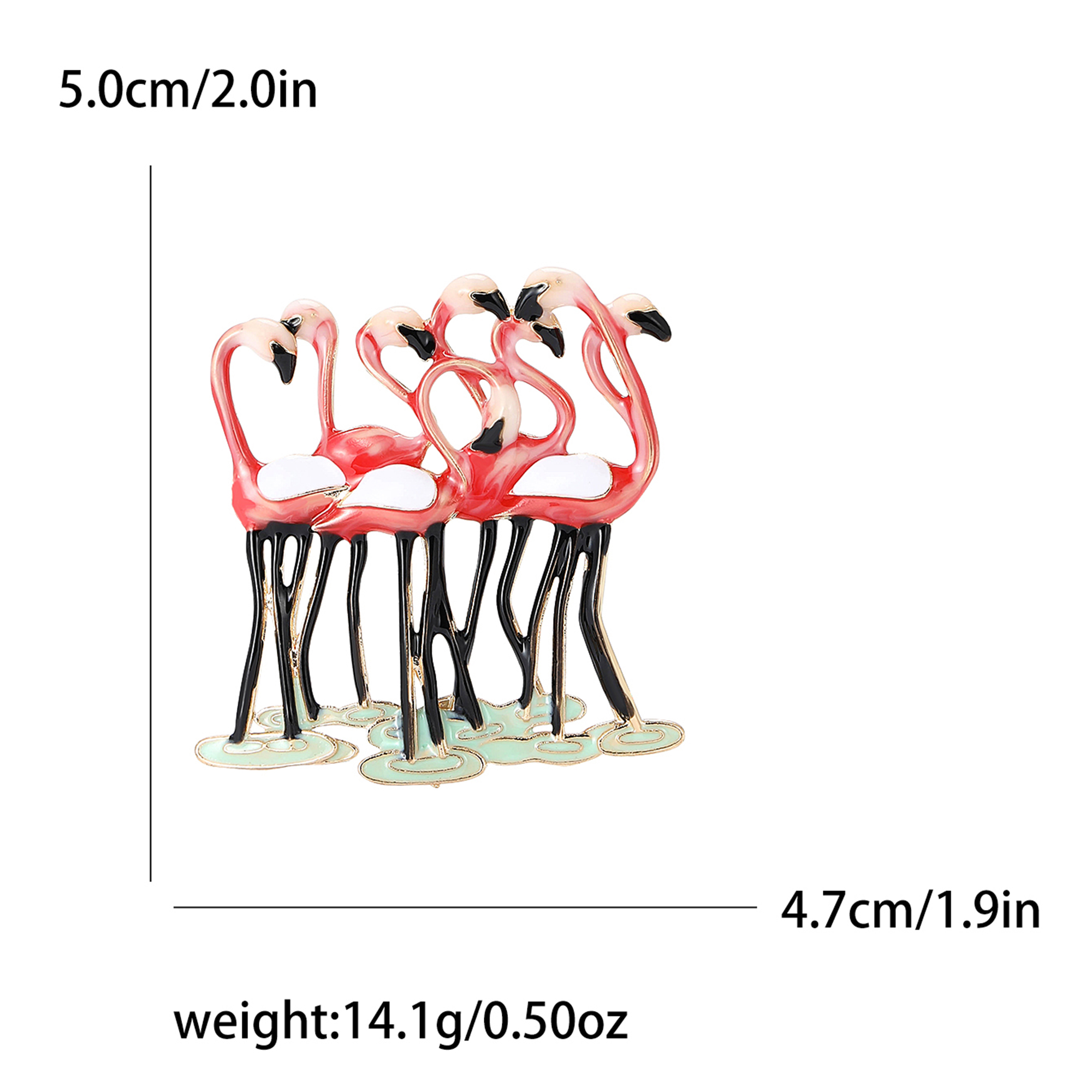 Emaille Flamingo Gruppe Broschen für Frauen unisex Ebene Stift Vogel Anstecknadeln Bankett Party Rucksack Schmuck Zubehör