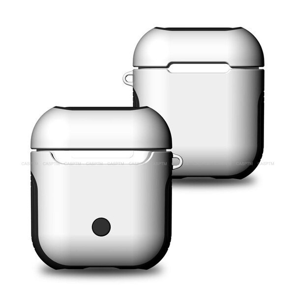 De Lujo TPU blando colorido + funda de silicona para PC para los Airpods 1 2 auriculares Bluetooth con carcasa para los Airpods de Apple funda de silicona accesorio: 02