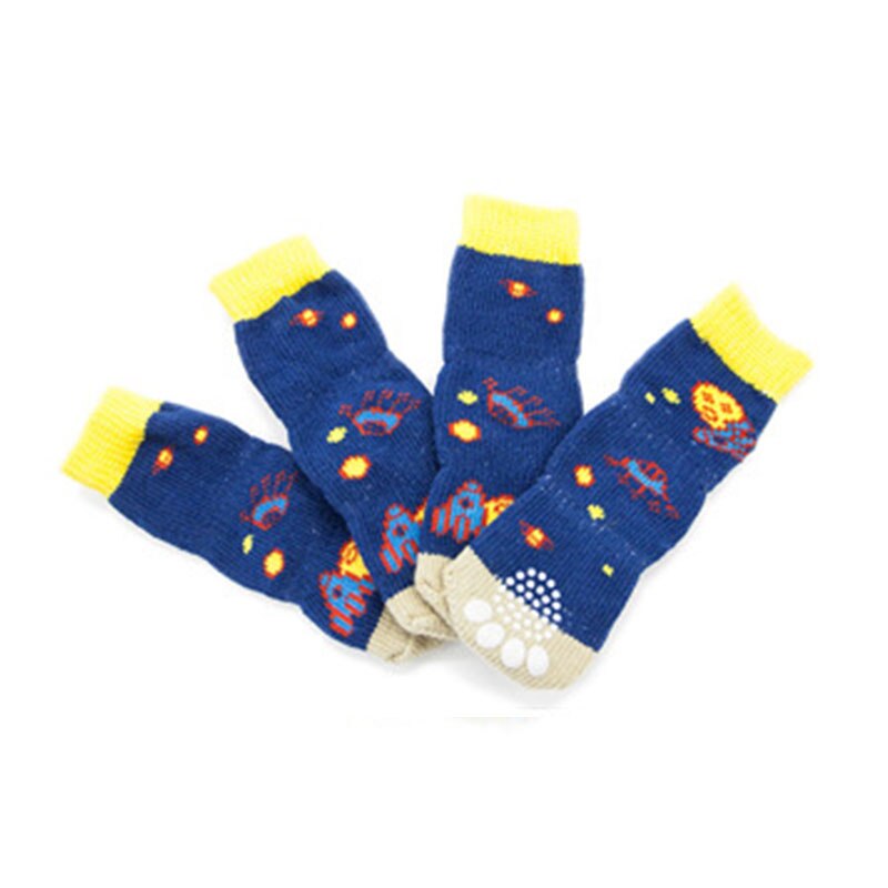 Dog Socks Cute Shoes for Dogs Winter Socks for Small Dogs Socks Paws Boots for Dogs Socks for Dogs Chihuahuas Shoes for Yorkies: dark blue / M