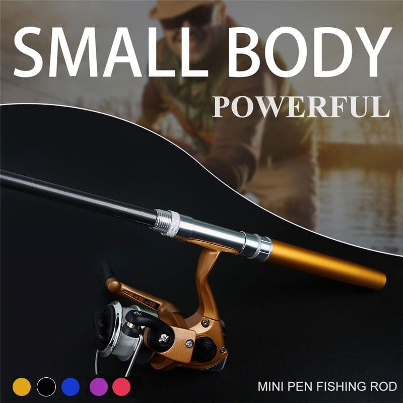 Casting Rod Fishing Reel Fishing Pole Fishing Rod Angling Tool Carbon 5 Color Mini Pen Fish Rod Portable