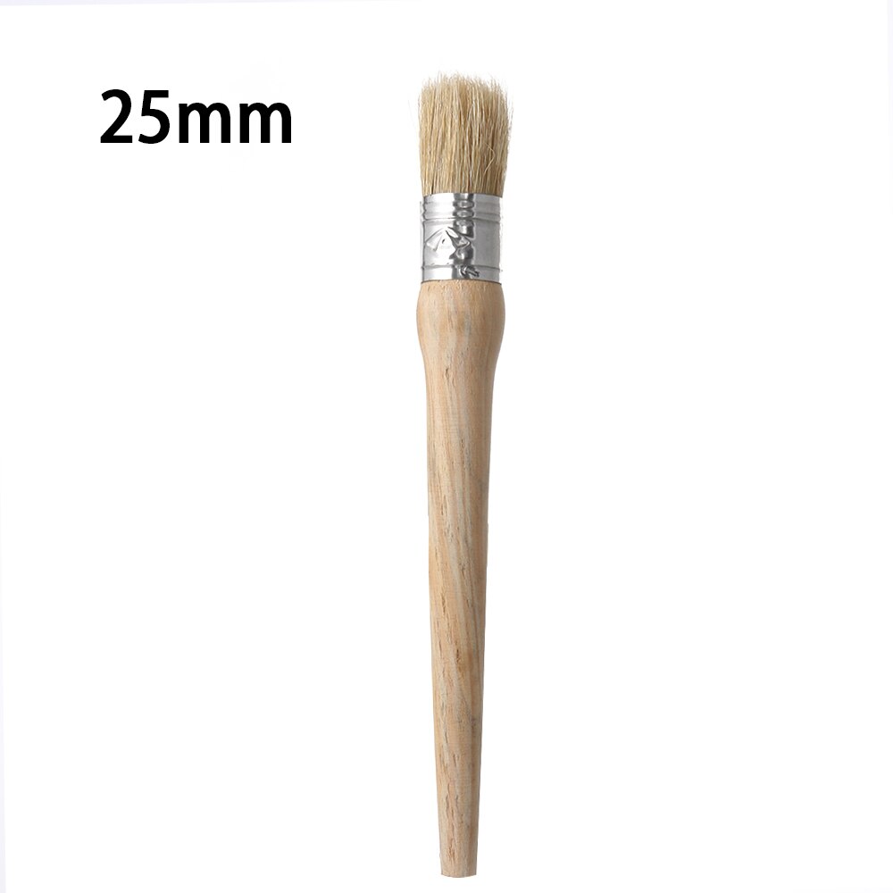 1pc kridt maling voksbørste til maling eller voksning af møbler stencils folkekunst boligindretning træ store børster med naturlige børster: 25mm