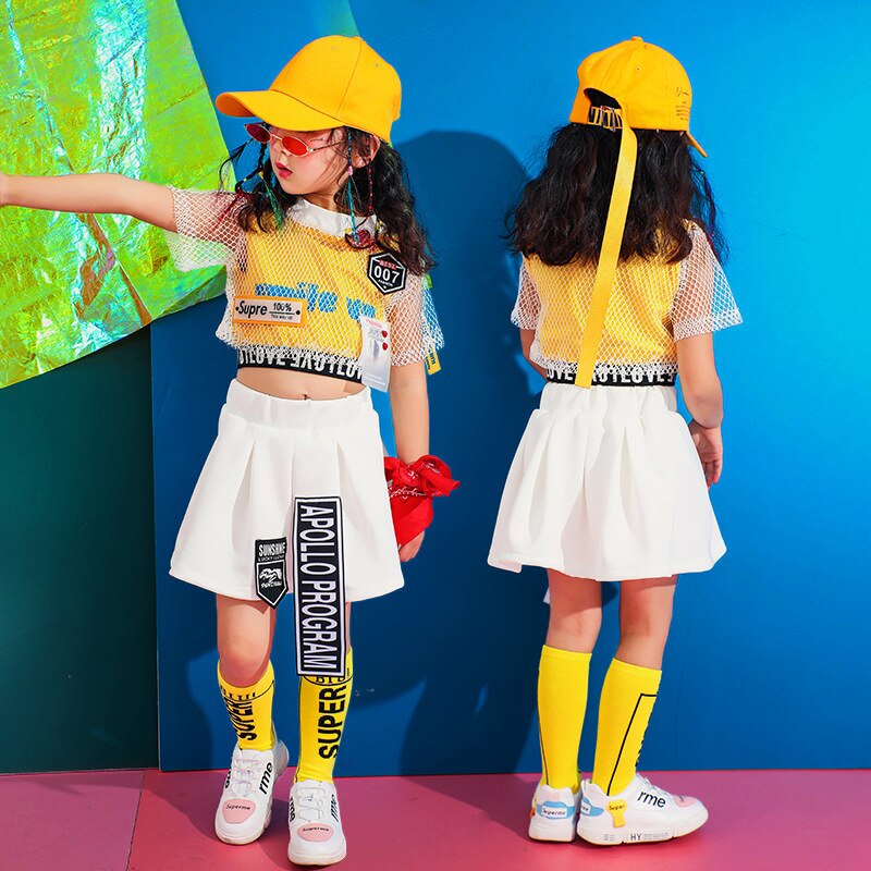 Enfants moderne Jazz Hip Hop danse vêtements vêtements costume carnaval Costumes pour filles salle de bal danse jupe Cheerleading tenues enfants