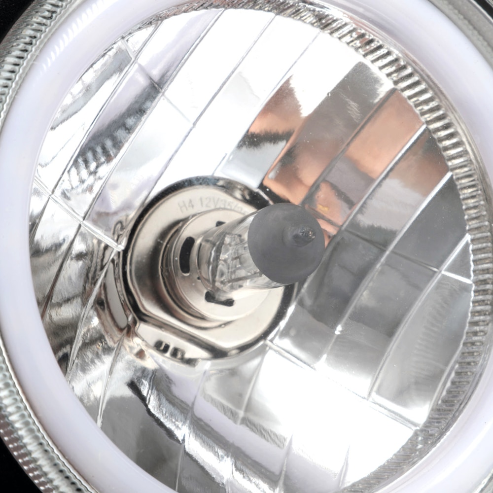 6 inch motorfiets refit led koplamp met beugels  dc 12v universele retro zwarte scooter 6 inch koplamp motorfiets motor koplamp