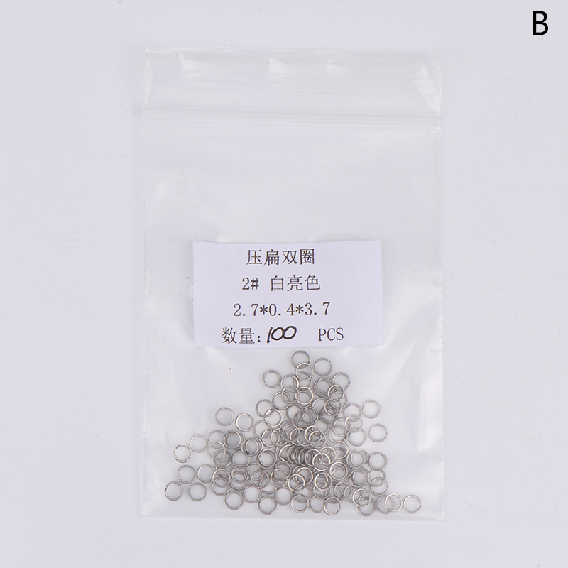 100 Stuks Split Ringen Vissen Rvs Lokken Ringen Zoutwater Terminal Tackles Split Ringen Vissen Connectors Snap Ringen: Geel