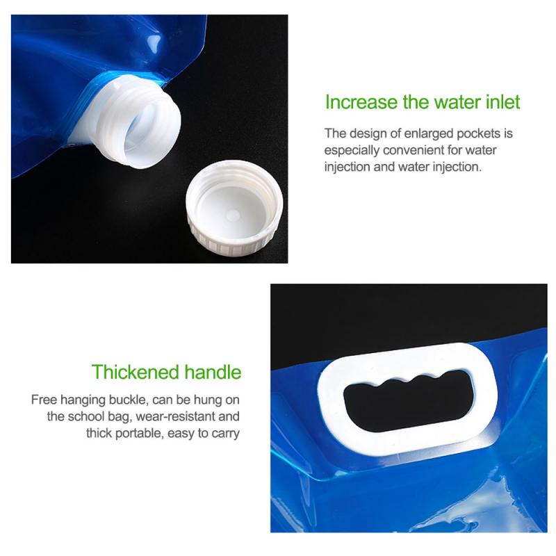 Bolsa para agua y bebidas al aire libre, bolsa de agua plegable portátil para coche, Camping, senderismo, montar en emergencia