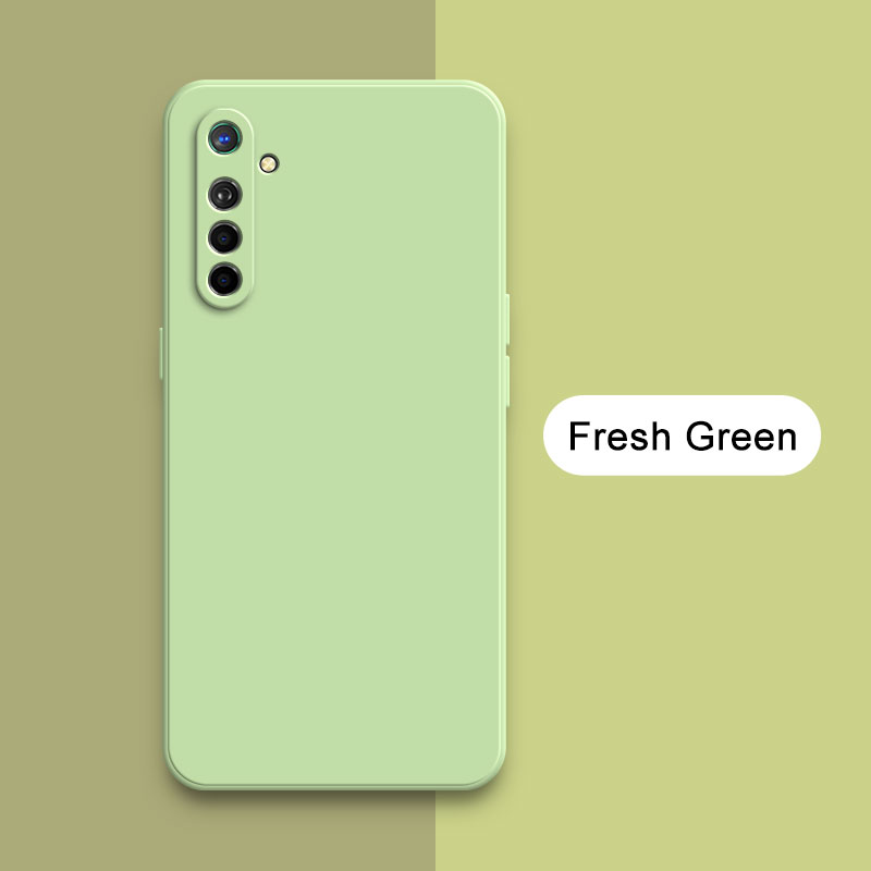 Coque en silicone liquide carrée officielle pour OPPO K5 Realme X2 XT, protection d'appareil photo 360, antichoc, souple, OPPOK5 RealmeXT: Microfibre / Orange