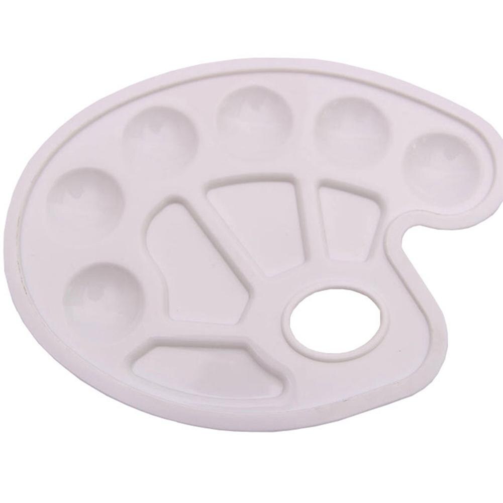 Children Plastic Palette Art Paint Plastic Drawing Tray Color Palette for Oil Watercolour White Painting Pallet Painting Tool