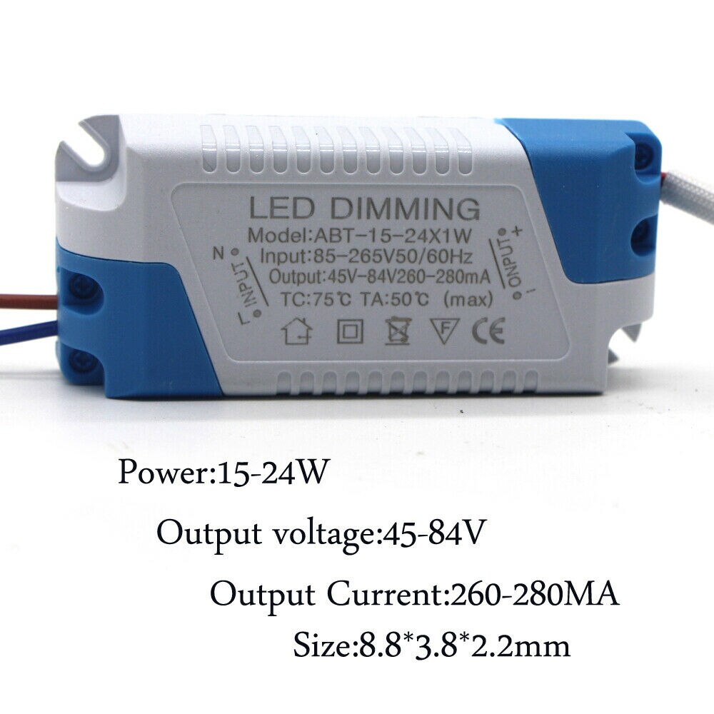 Dimbare 3W 5W 6-7W 7-15W 15-24W Power supply Led Driver Adapter Transformator 300mA Voor Led Downlight AC85-265V: Goud / 230v