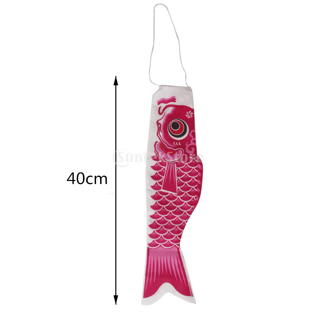 4 stk 40cm koi nobori vandtæt karpe vindsok streamer hængende fisk flag dekor kite koinobori til barn legetøj fisk drage flagstang
