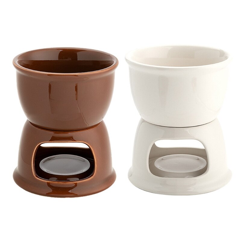 Keramische Chocolade Fondue Set Ijs Kaas Pot Set Porselein Smeltkroes N1HA