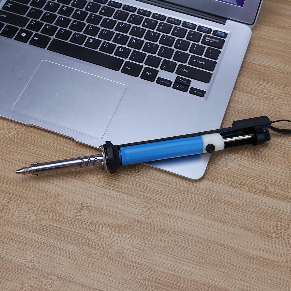 Handheld Electric Tin Suction Sucker Pen Desoldering Pump Soldering Tool With Nozzle Cleaner and Replaceable Nozzle EU Plug