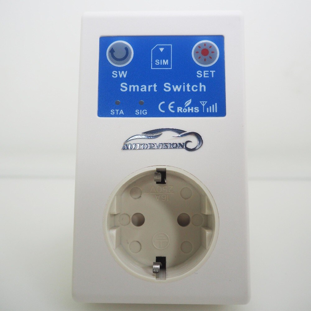 NEWEST 16A GSM Socket SMS APP Power On Off Alarm Outlet Relay Smart Switch Remote Control Intelligent Temperature Sensor Control