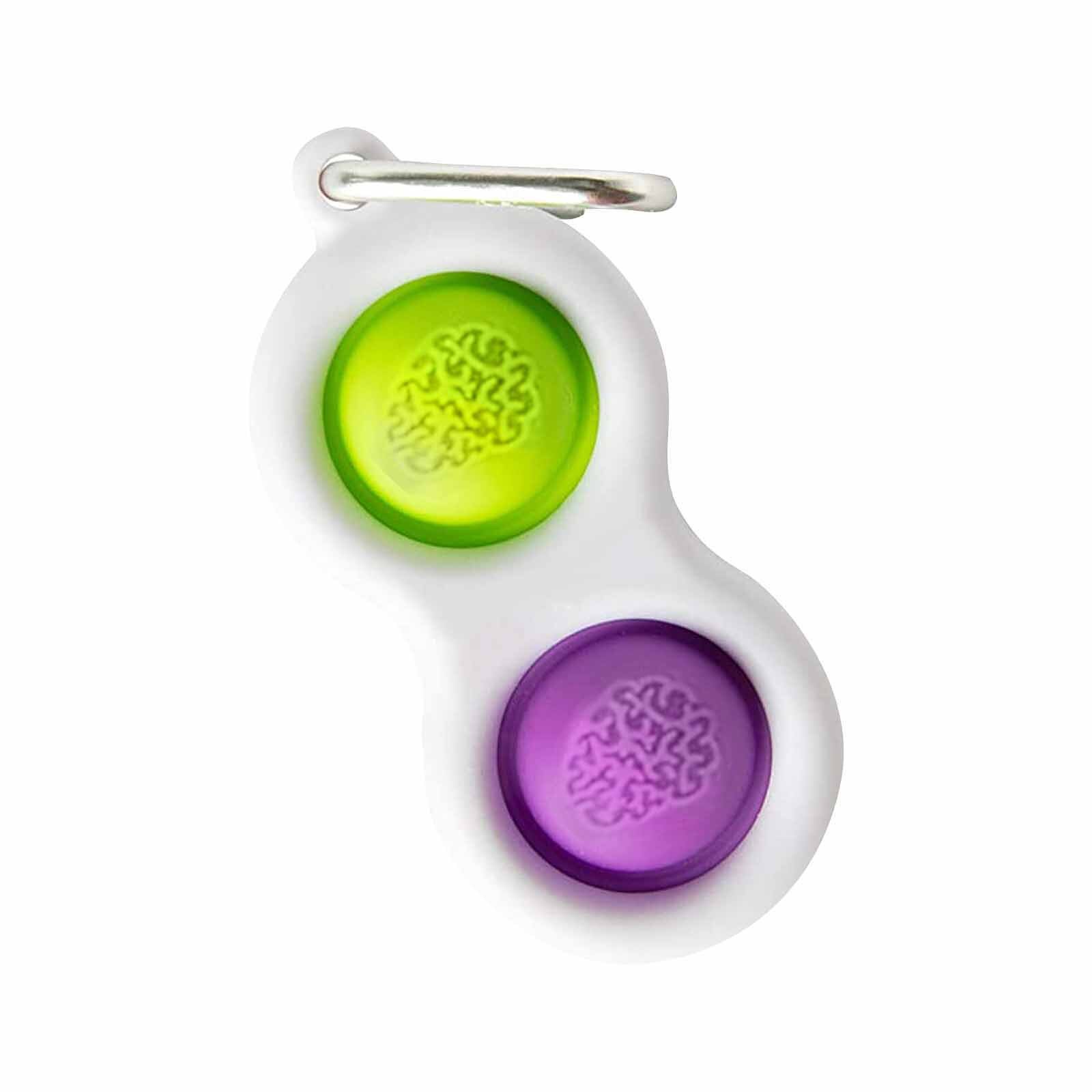 Simple Dimple Fidget Toys For Children Adult Popsit Fat-brain Pressure Pressure Reliever Board Controller Educational: Light Silver