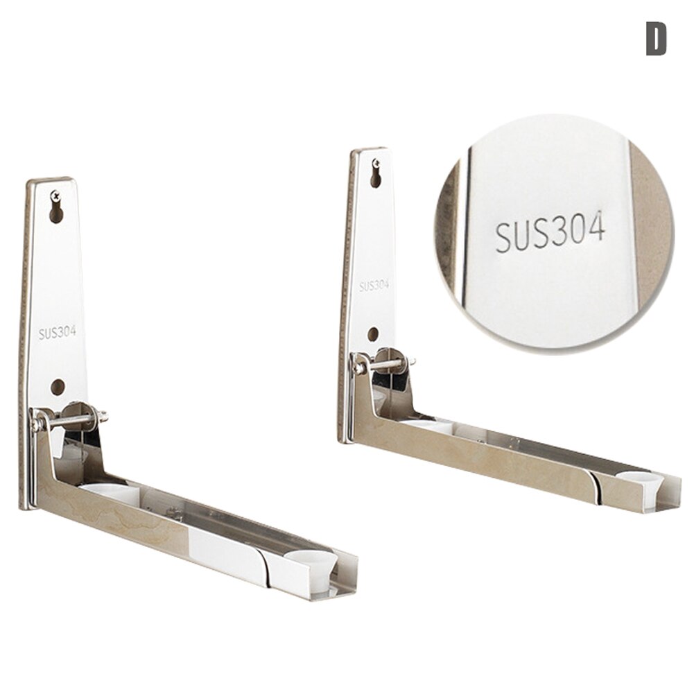 Foldable Microwave Mount Retrackable Microwave Mount Bracket 1 Pair Wall Mounted Shelf Rack K888: 4