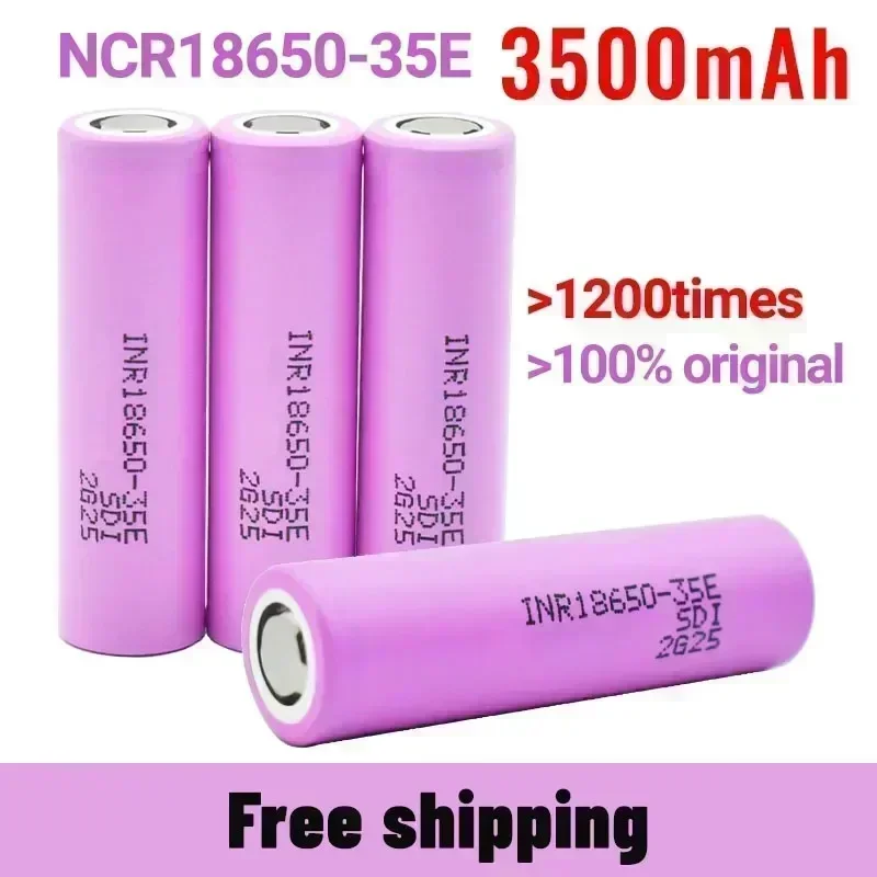 18650 superventas 100% Original 18650 3,7 V Li-Ion 3500MAH 25A descarga INR 35E destornillador linterna batería recargable