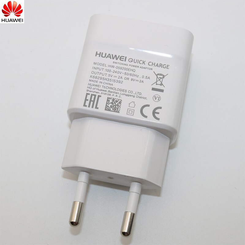 Huawei 9V2A EU ladegerät QC 2,0 Schnell Lade Adapter USB Typ-c Für nova3 3i 4 ehre 9 8x p7 p8 p9 p10 p20 lite mate 7 8 9