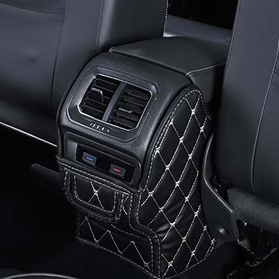 per VW Tiguan MK2 2018 2019 2020 2021 sedile posteriore auto anti-calcio pad coprisedili protezione posteriore accessori interni decorazione: nero beige 1pezzi