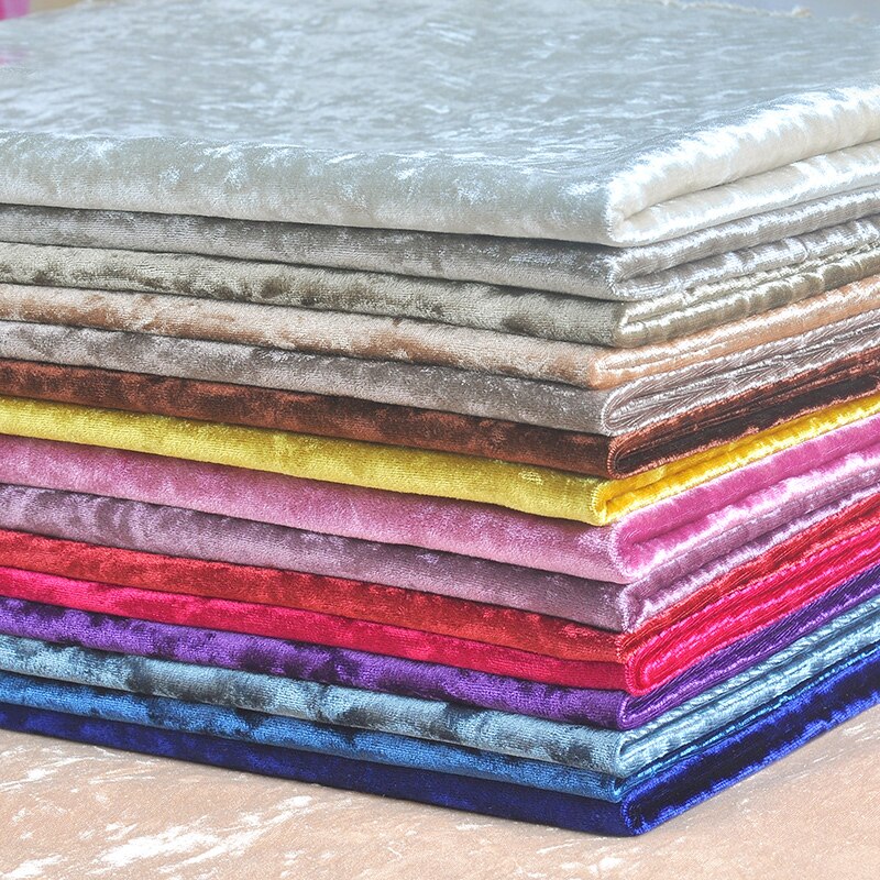 1 meter gør-det-selv syning sofa fløjl stof rød marineblå pink skåret tykt polstring fløjl tekstil til gardiner stol tecidos tissu