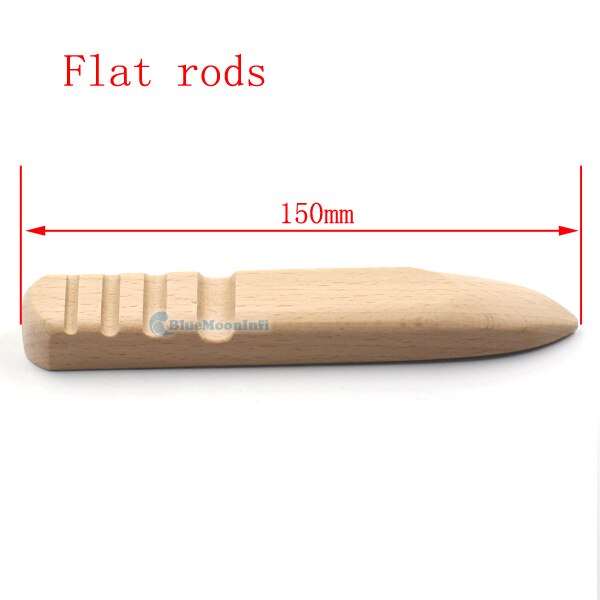 Leather craft Round Flat Wood Edge Slicker Multi-Size Burnisher DIY Trimming Tool