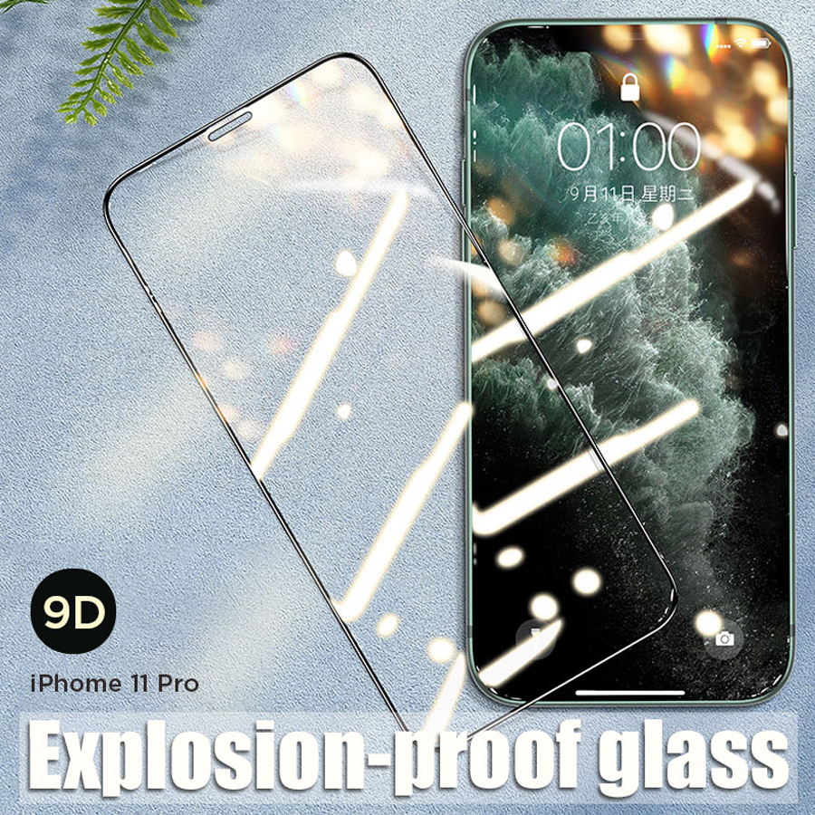 Protecteur d&#39;écran, 3 pièces, film en verre trempé 9D pour iphone 12 11 Pro max 8 7 6 6S 5 5s Plus SE X XR