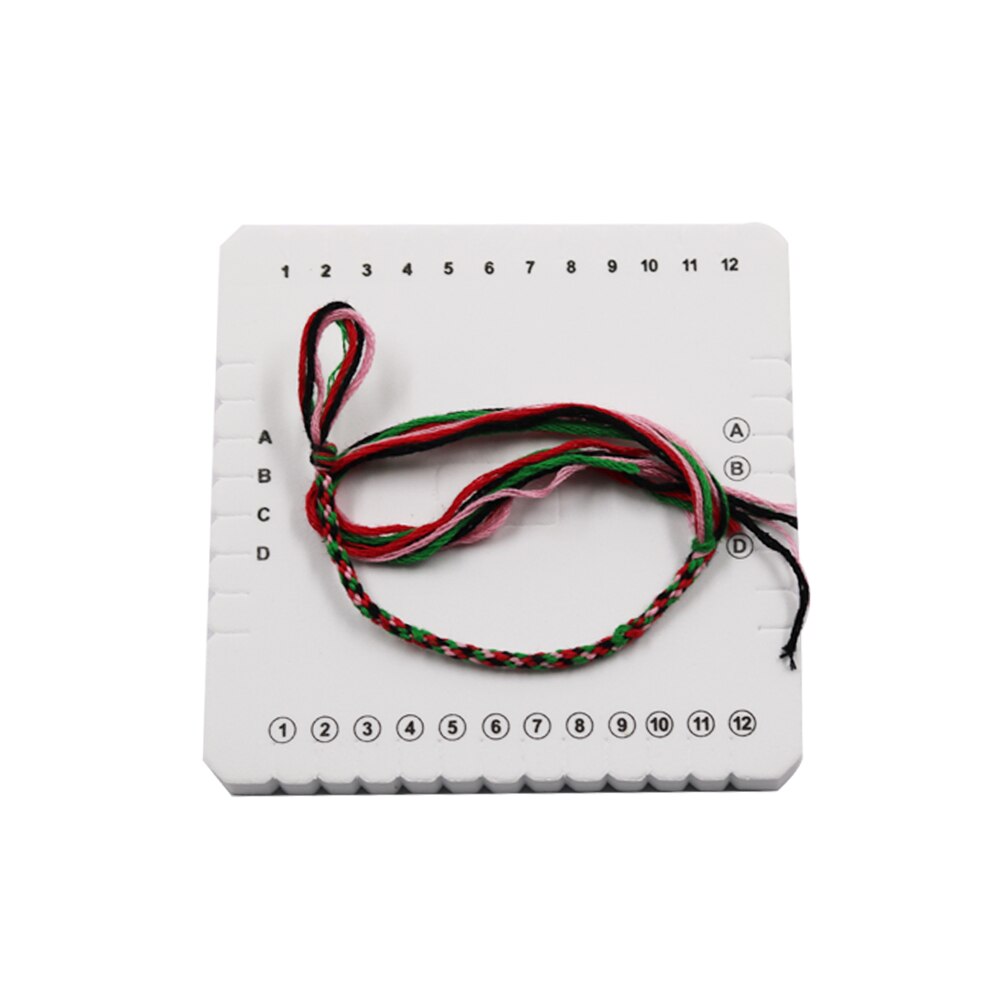 Kumihimo-disco de cordón trenzado para pulsera de mano, herramientas para tejer, 4 piezas, blanco, redondo, cuadrado, 4 pulgadas, 6 pulgadas