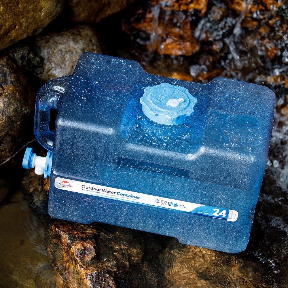 Naturehike-contenedor de agua para PC de grado alimenticio, cubo de agua de gran capacidad para exteriores, senderismo, Camping, con grifo