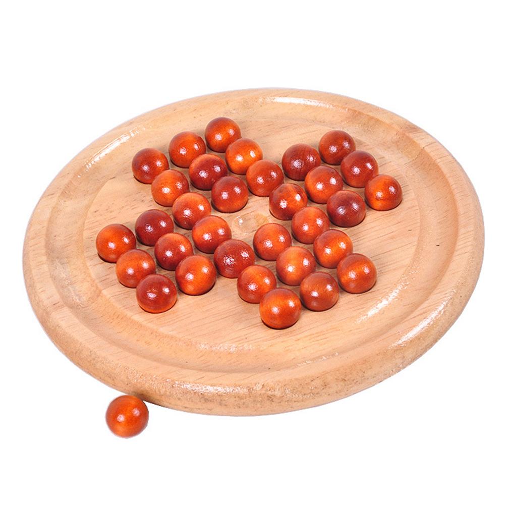 Klassieke Houten Peg Puzzel Schaakbord Kongming Iq Mind Brain Teaser Kids Toy Peuter Vroege Onderwijs Cognitie Party Speelgoed