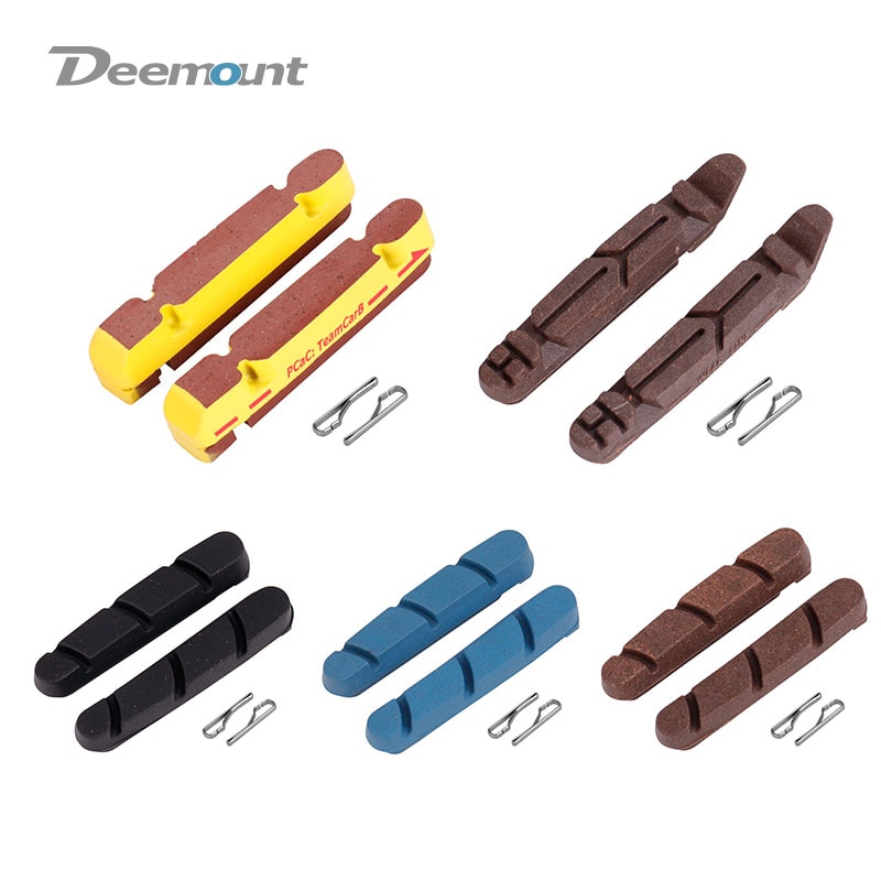 Deemout Brake Inserts for Carbon Wheel Rims Road Bike Caliper Braking Block Pads Heat Dissipation Low Rim Wear Low Nois