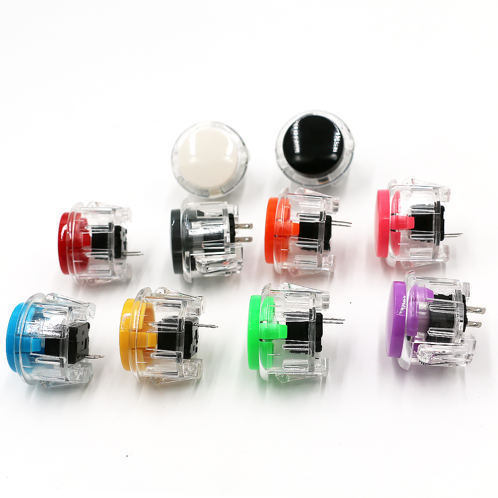 10 pçs 24mm 30mm botão interruptor de partida do jogo para copiar caixa sanwa máquina jogo arcade joystick console zero atraso placa diy