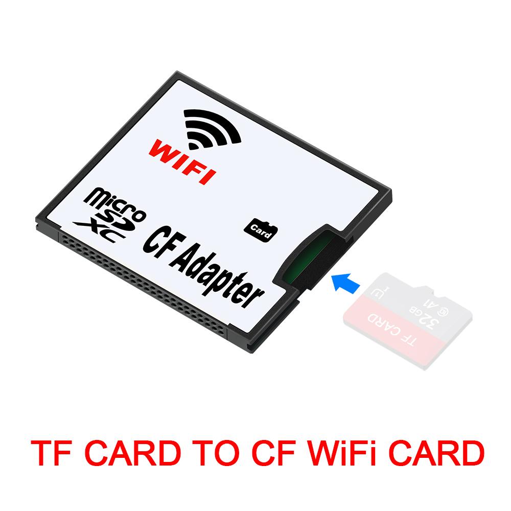 KARTOMAN mikro SD TF na CF/SD Wifi czytnik kart pamięci konwerter adapter MicroSD SDHC na kompaktowy Lampa błyskowa typ I: CFWF