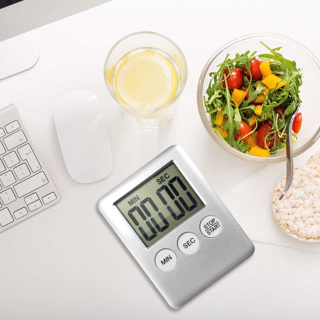 Kitchen Digital Timer Cooking Studying Count-down Clock LCD Screen Display Alarm Kitchen Gadget