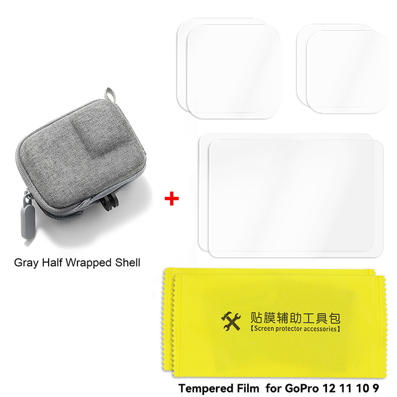 Bolsa de almacenamiento para GoPro Hero 13, 12, 11, 10, 9, 8, Mini caja portátil, cámara deportiva, funda protectora impermeable para accesorios Go Pro: Color rosa