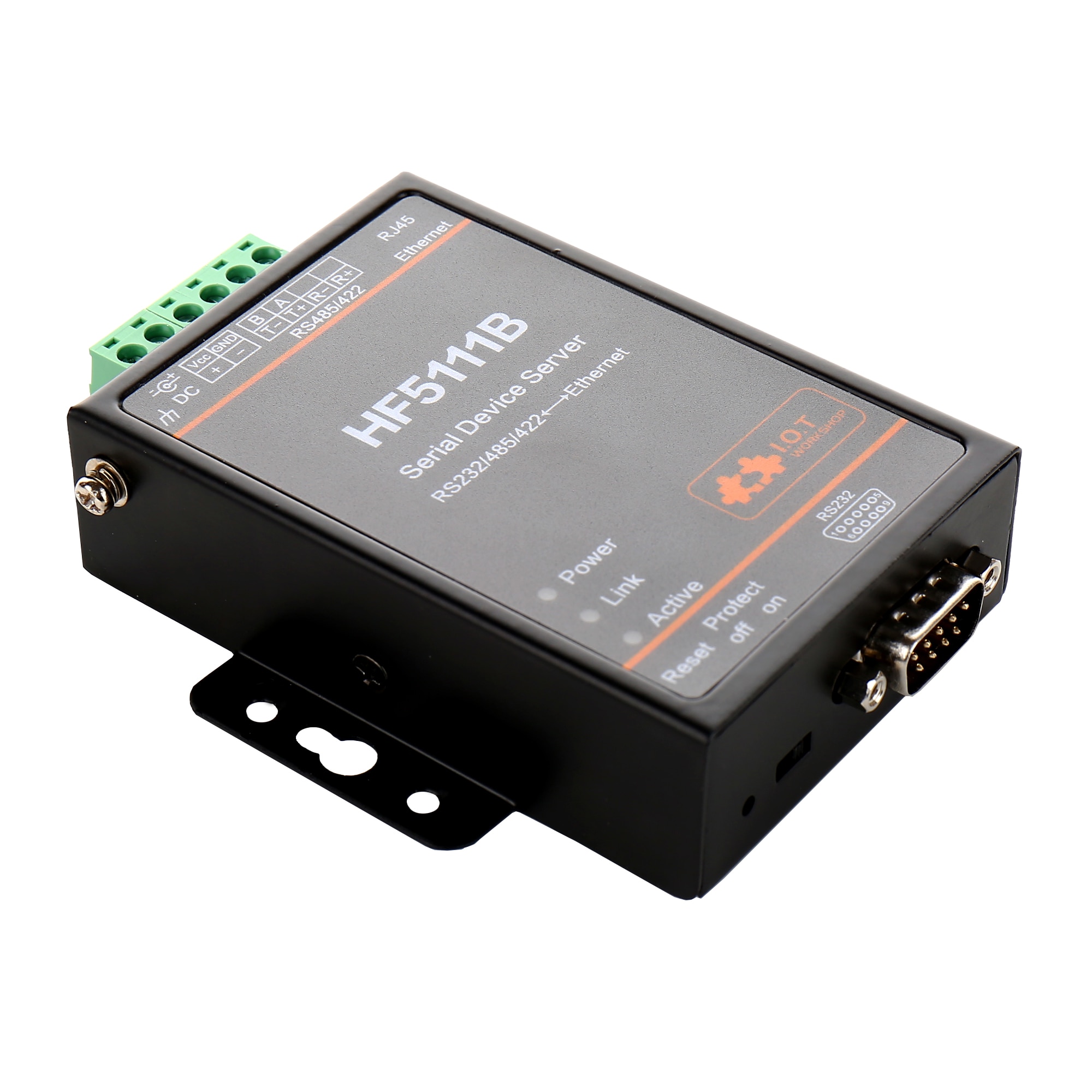 Serial 3-in-1 RJ45 RS232 RS485 RS422 to Ethernet serial server DTU HF5111B Single UART Ethernet Serial Server