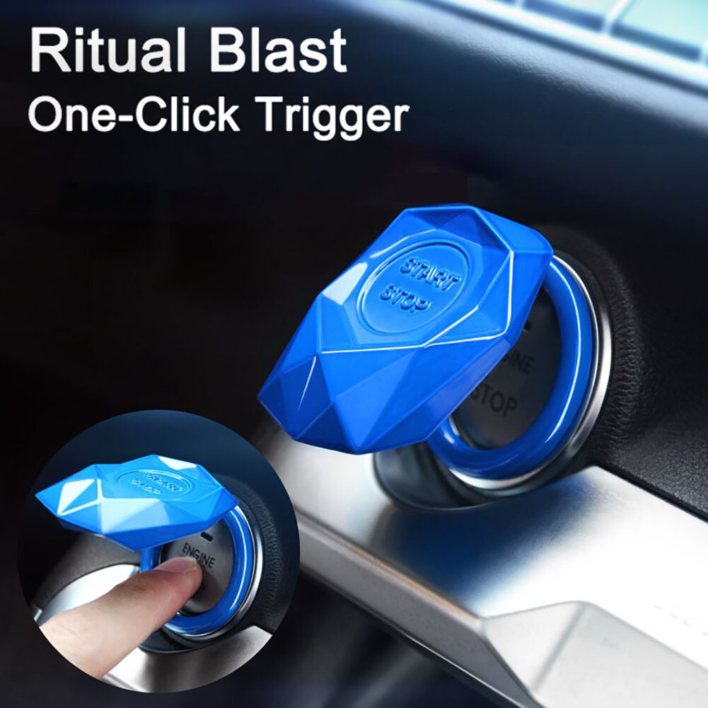 Auto Contactslot Bescherming Cover Stickers Startknop Decoratie Cap Met Deksel Keyless Knop Gemodificeerde Auto Interieur Styling