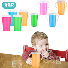 Aag baby 360 graden bekers kinderen leren drinkbeker bpa vrij pp lekvrij magische bekers met handvat baby waterfles beker *