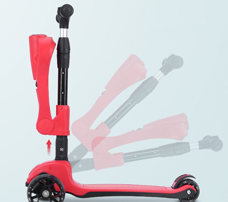 Hoverboard E Skate Elettrici per I Bambini Musica Spray 3 Ruota T-bar Regolabile Equitazione Calcio Hoverboard E Skate Elettrici Pieghevole di Musica di Bluetooth LED DELL'UNITÀ di elaborazione Lampeggiante