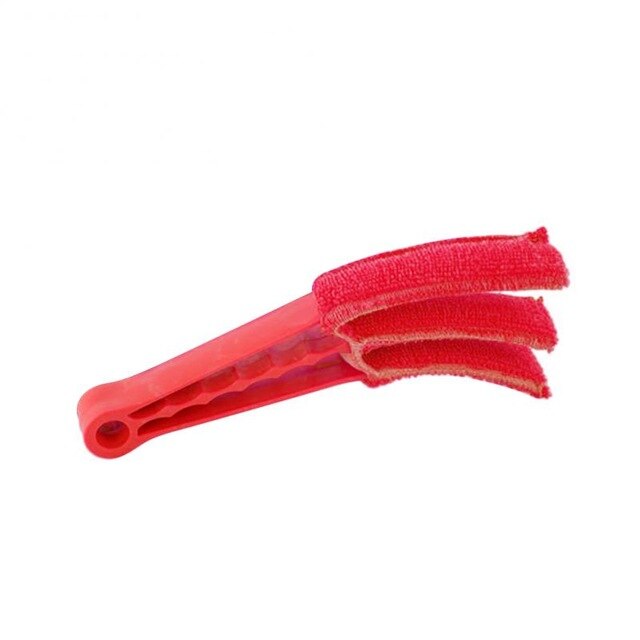 1Pcs Microfiber Car Auto Air Conditioner Vent Outlet Cleaning Brush Home Window Shade Shutter Blind Louver Cleaner Duster 5z: red
